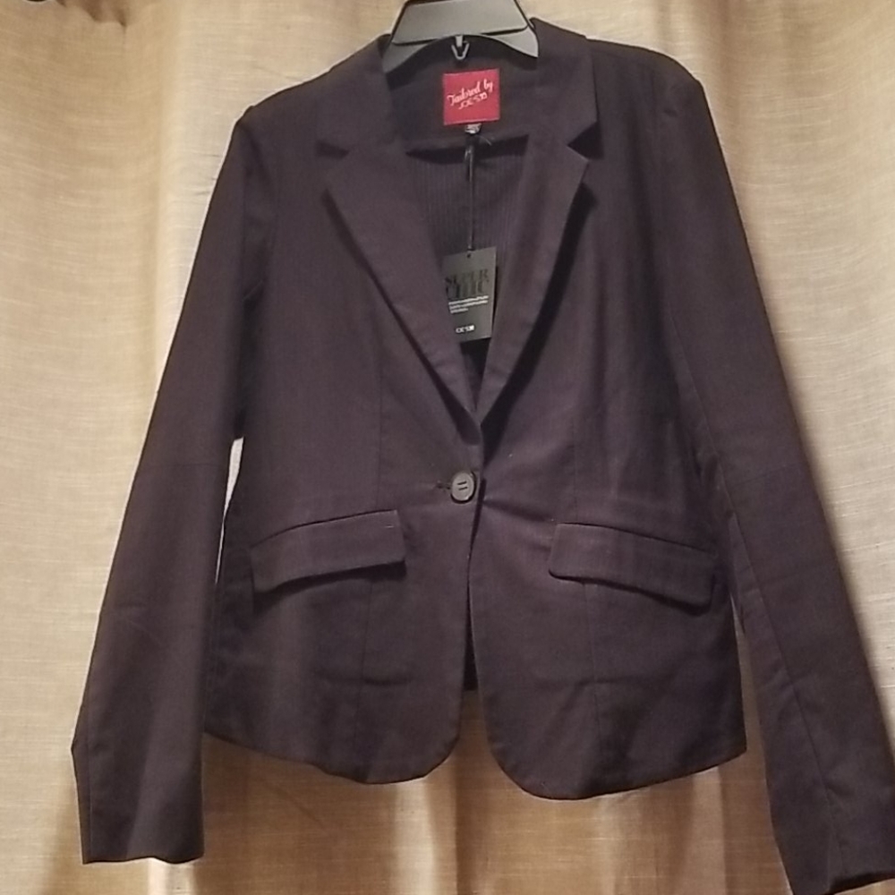Black pinstripe casual blazer NWT